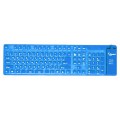 Gembird Flexible keyboard, USB + PS/2 combo, ENGLISH keys Backlight, Blue